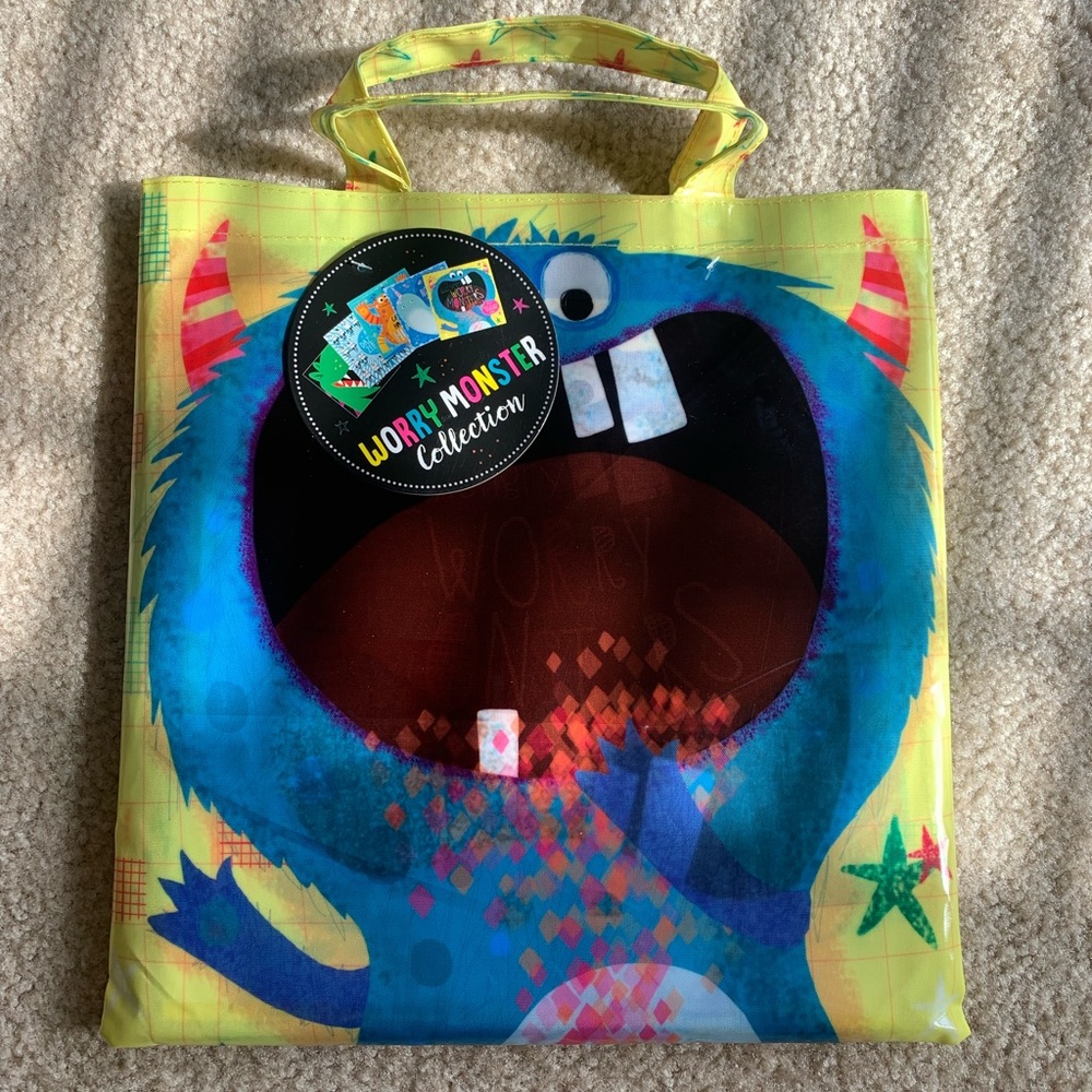 Make believe ideas worry monster collection story books with carrying bag kids